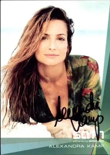 Ak Schauspielerin Alexandra Kamp, Portrait, Autogramm, SAT1, Antonia zwischen Liebe und Macht