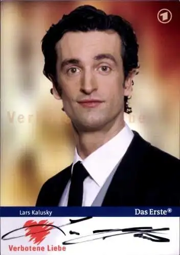 Ak Schauspieler Lars Kalusky, Portrait, Autogramm, Verbotene Liebe, ARD