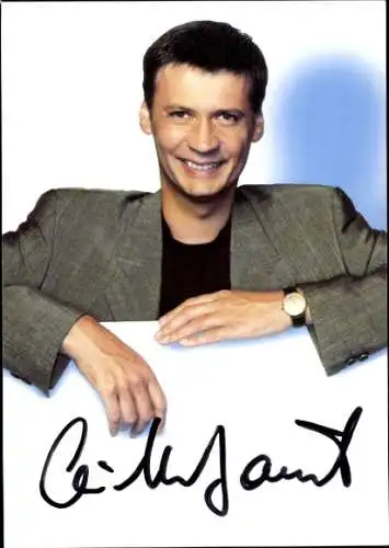 Ak Schauspieler Günther Jauch, Portrait,  Autogramm