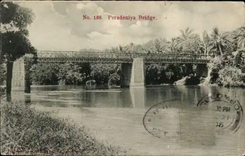Ak Ceylon Sri Lanka, Peradeniya Brücke