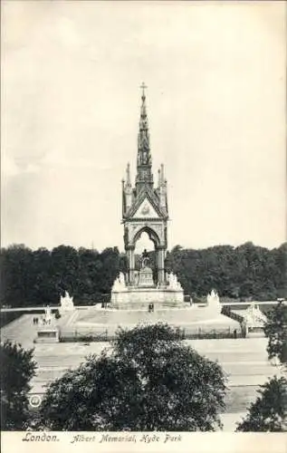 Ak London City England, Albert-Memorial, Hyde Park