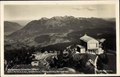 Ak Garmisch Partenkirchen in Oberbayern, Schachen, Krottenkopf, herzogstand, Heimgarten