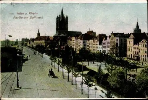 Ak Köln am Rhein, am Bollwerk