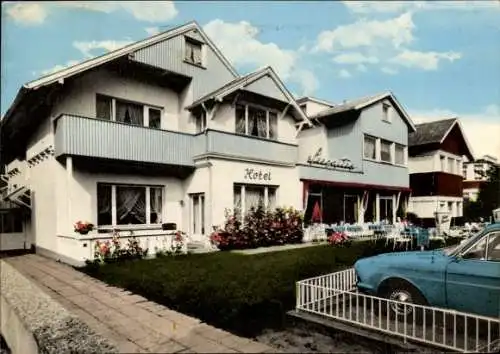 Ak Ostseebad Travemünde Lübeck, Hotel und Cafe Seegarten, Kaiserallee 11/13