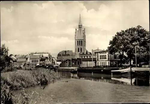 Ak Grabow in Mecklenburg, Teilansicht, Elde