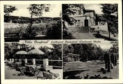 Ak Bendestorf am Kleckerwald in Niedersachsen, Villa Bergfried, Terrasse, Panorama