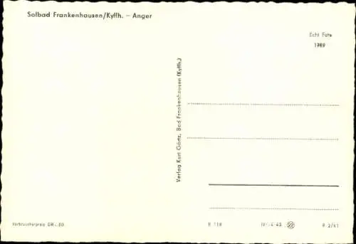 Ak Bad Frankenhausen im Kyffhäuserkreis, Anger, Hotel zum Mohren