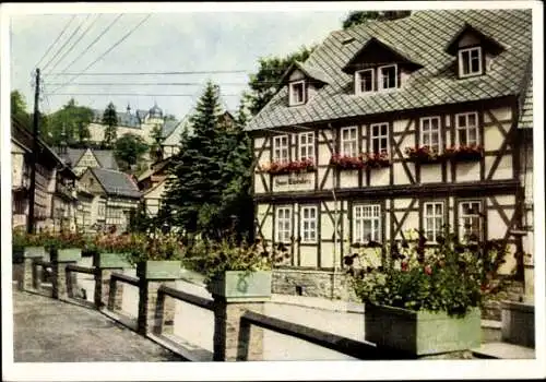 Ak Stolberg im Harz, FDGB-Vertragsheim Haus Ehrenberg, Fachwerkhaus