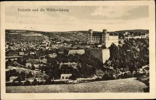 Ak Eichstätt in Oberbayern, Gesamtansicht, Willibaldsburg
