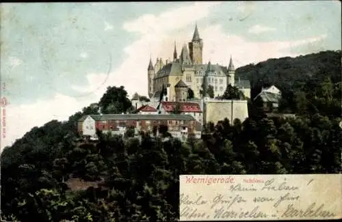 Ak Wernigerode im Harz, Schloss
