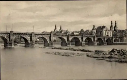 Ak Koblenz am Rhein, Moselbrücke