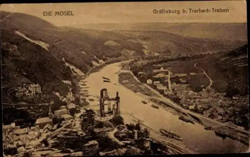 Ak Traben Trarbach an der Mosel, Gräfinburg, Panorama