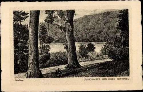 Ak Stubbenkammer Sassnitz auf Rügen, Herthasee