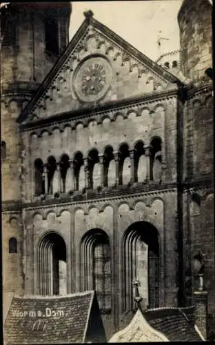 Ak Worms am Rhein, Dom, Teilansicht