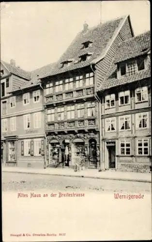 Ak Wernigerode Harz, Altes Haus an der Breitestraße