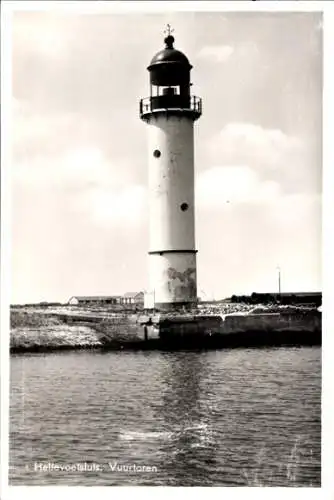 Ak Hellevoetsluis Südholland, Leuchtturm