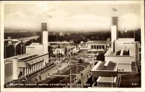 Ak Perth Schottland, View of Scottish Avenue, Empire Exhibition 1938