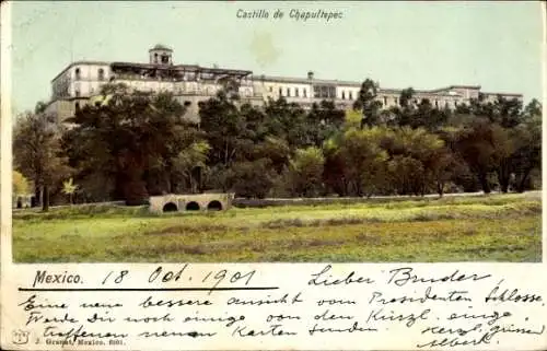 Ak Mexiko Stadt, Castillo de Chapultepec, Festung