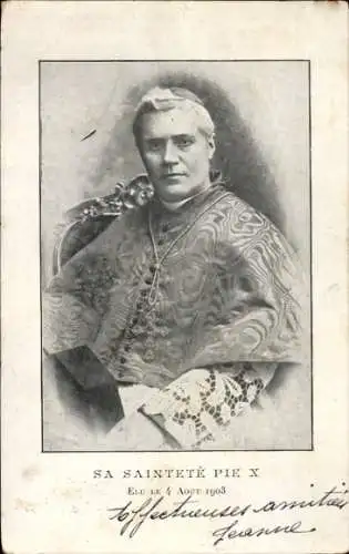 Ak Papst Pius X., Giuseppe Melchiorre Sarto, Portrait