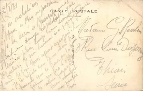 Ak Pau Pyrénées-Atlantiques, vue prise de la Gare