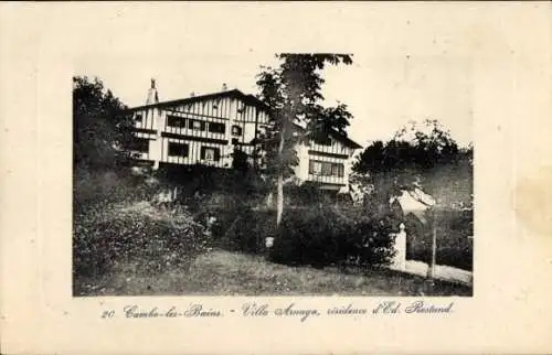 Ak Cambo les Bains Pyrenees Atlantiques, Villa Arnaga, residence d'Ed. Rostand