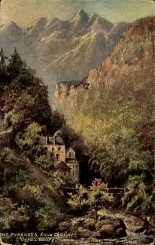 Künstler Ak Tuck 7395, Pyrenees Atlantiques, Ossau Valley, Eaux Chaudes