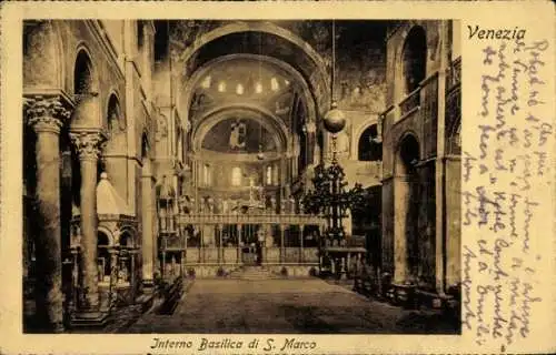 Ak Venezia Venedig Veneto, Interno Basilica di S. Marco