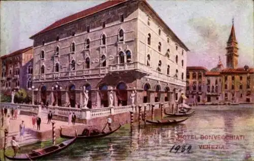 Künstler Ak Venezia Venedig Veneto, Hotel Bonvecchiati