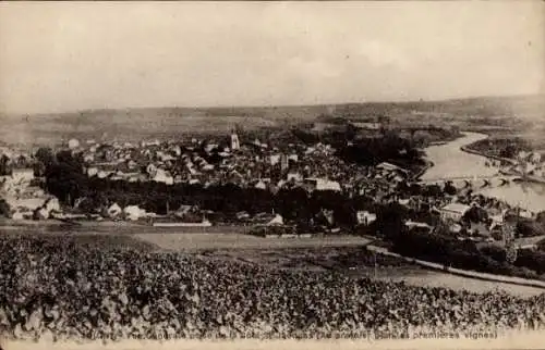 Ak Joigny Yonne, Vue Generale prise de la Cote, St. Jacques