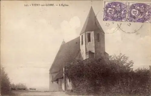 Ak Vitry sur Loire Saône-et-Loire, Kirche