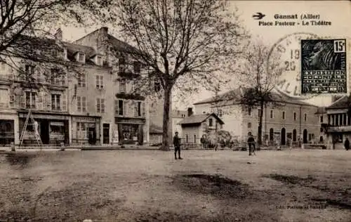 Ak Gannat Allier, Place Pasteur, Theatre