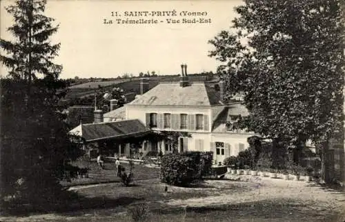 Ak Saint Privé Yonne, La Tremellerie, Vue Sud Est