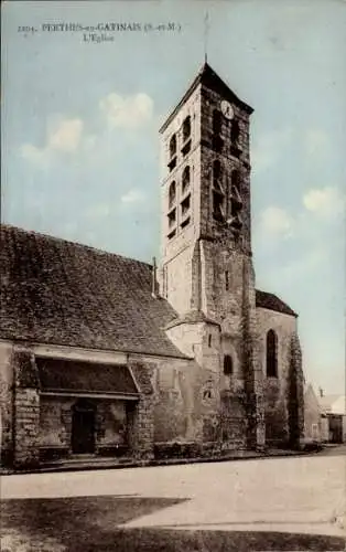 Ak Perthes en Gatinais Seine et Marne, Kirche