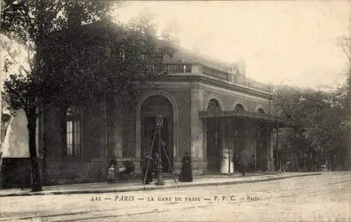 Ak Paris XVIe Passy, La Gare de Passy