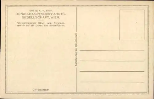 Künstler Ak Schmidt, Ottensheim Oberösterreich, Dampfer