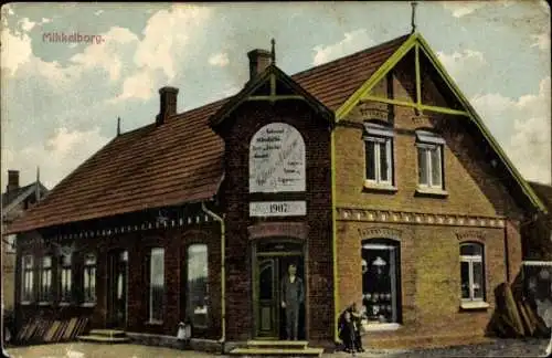 Ak Mikkelborg Dänemark, Kolonialhandel C. C. Biehl