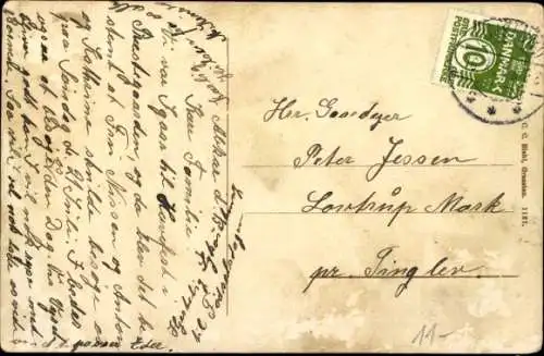 Ak Mikkelborg Dänemark, Kolonialhandel C. C. Biehl