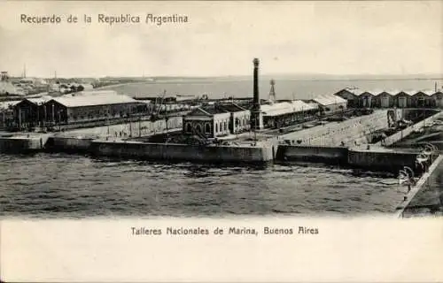 Ak Buenos Aires Argentinien, Nationale Marine-Werft, Docks