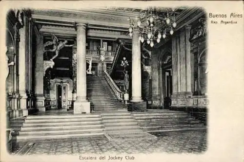 Ak Buenos Aires Argentinien, Jockey Club, Treppe