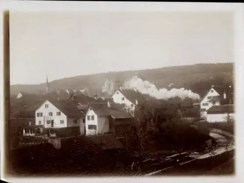 Foto Ak Schweiz, Ort am Zürichsee, Teilansicht