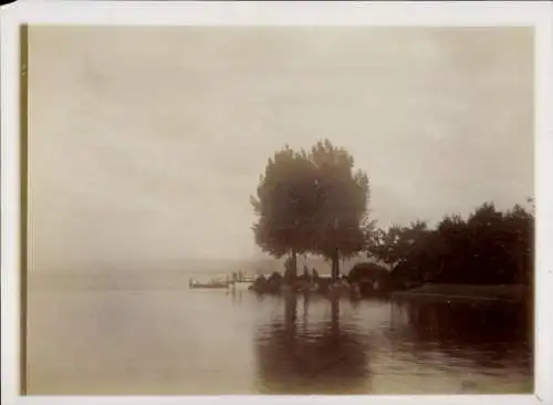 Foto Ak Schweiz, Ort am Zürichsee, Motiv am Ufer