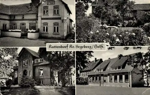 Ak Kattendorf in Holstein, Steenbrucks Gasthaus, Garten, Inh. Hinrich Steenbuck