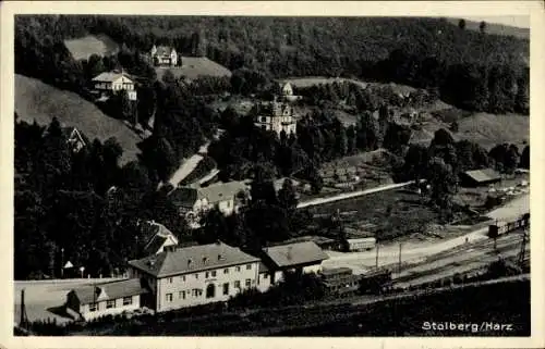 Ak Stolberg im Harz, Teilansicht, Bahnhof