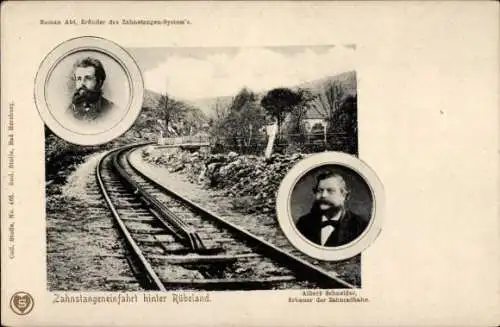 Ak Rübeland Oberharz am Brocken, Harz Zahnradbahn, Zahnstangen Einfahrt, Roman Abt, A. Schneider