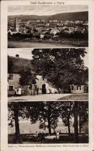 Ak Bad Suderode Quedlinburg im Harz, Gesamtansicht, Gasthaus Reißaus Lindengarten