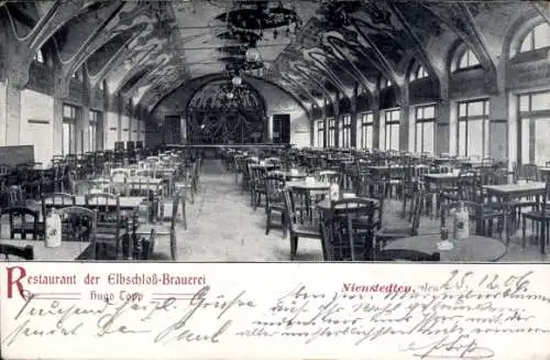 Ak Hamburg Altona Nienstedten, Restaurant der Elbschloss-Brauerei, Innenansicht