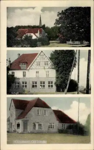 Ak Lebrade in Holstein, Kirche, Schule, Kolonialwaren Carl Lorenzen