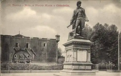 Ak Torino Turin Piemonte, Monumento a Pietro Micca e Cittadella