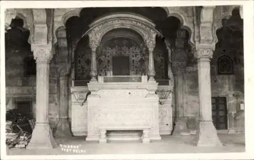 Ak Delhi Indien, Thron im Fort