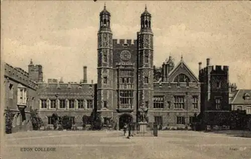 Ak Eton College Berkshire England, Uhrturm